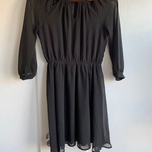 Lush Black Chiffon Dress Size XS